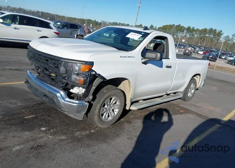 2024 Chevrolet Silverado 1500 2Wd Long Bed Wt из США, поврежденный, VIN 3GCNAAED4RG400284
